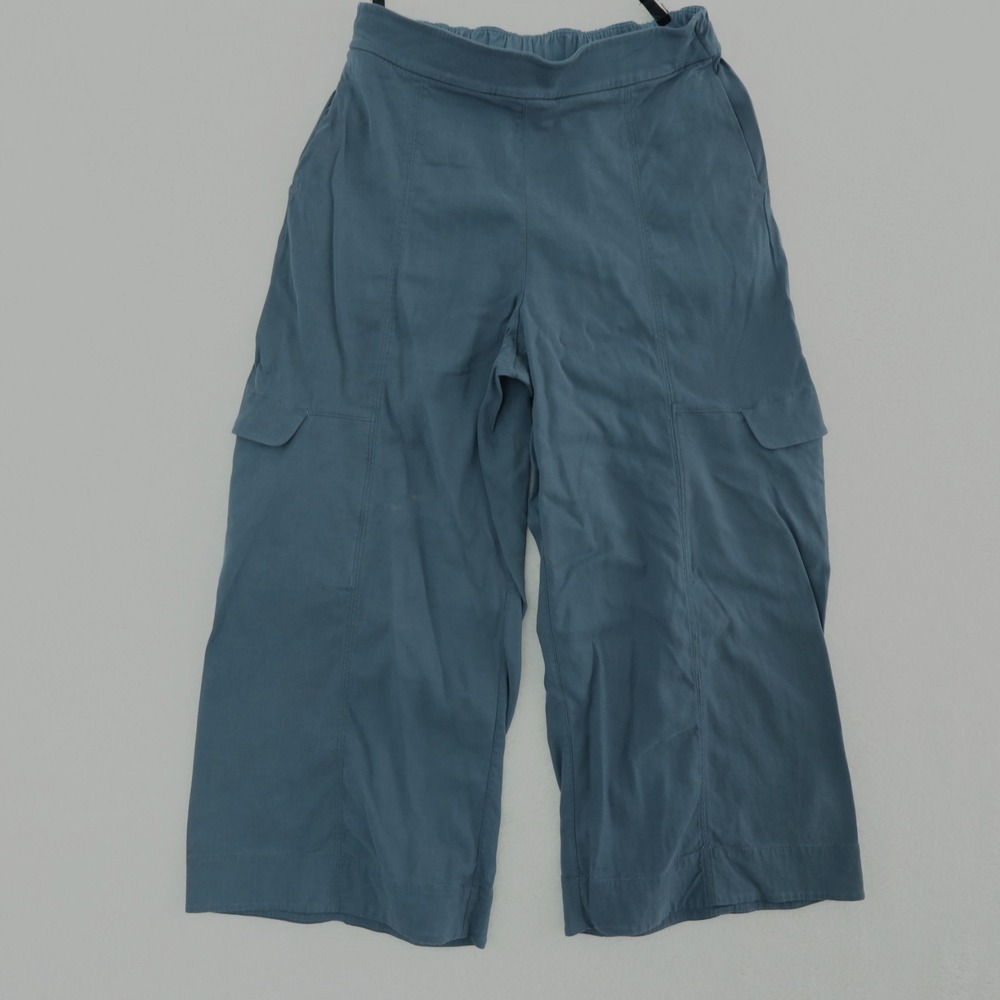 Lululemon Metropolis Maven Crop Pant Womens 6 Iron Blue High Rise Wide Leg Cargo